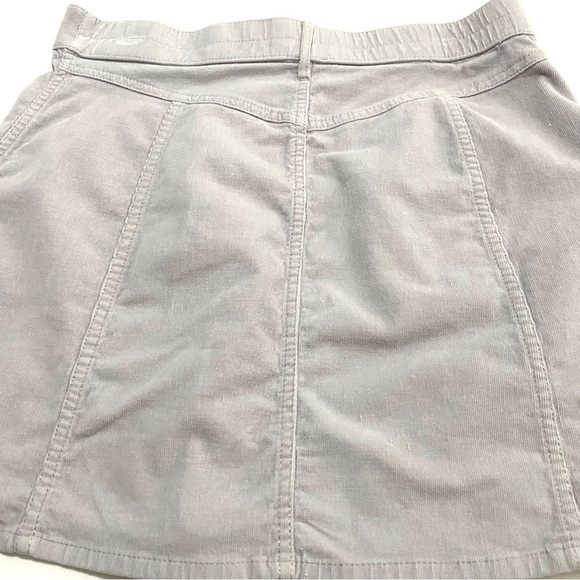 Aerie Beige Button-front Corduroy Mini Skirt Size Large Summer Cotton - Picture 3 of 9